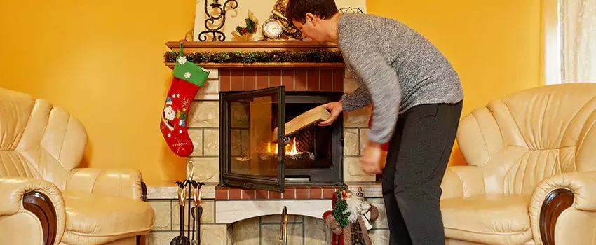Rusted Metal Fireplace Restoration in West Puente Valley, California
